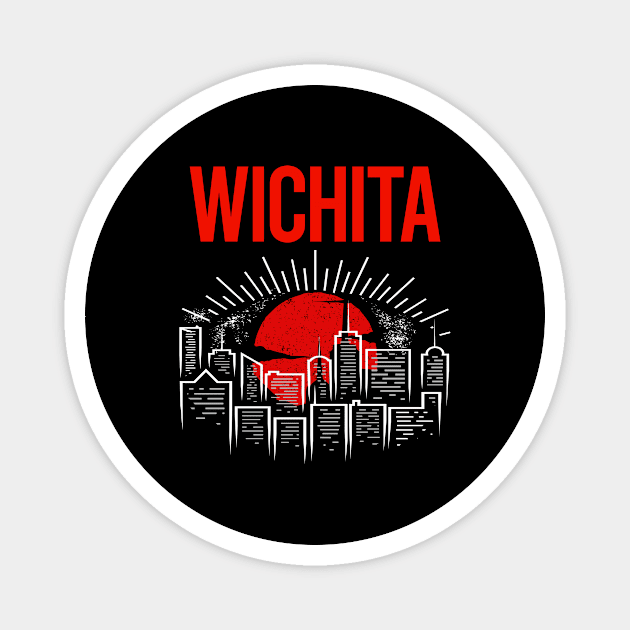 Red Moon Wichita Magnet by flaskoverhand